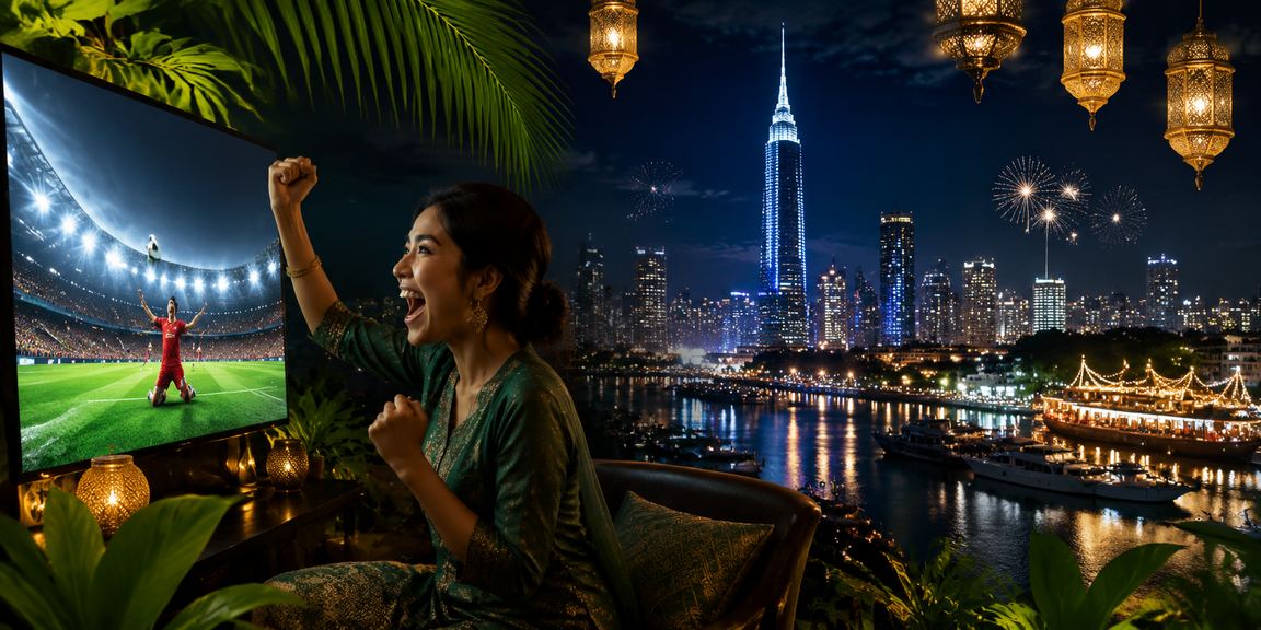 Suasana perayaan Hari Raya dengan permainan kasino dalam talian di Kuala Lumpur